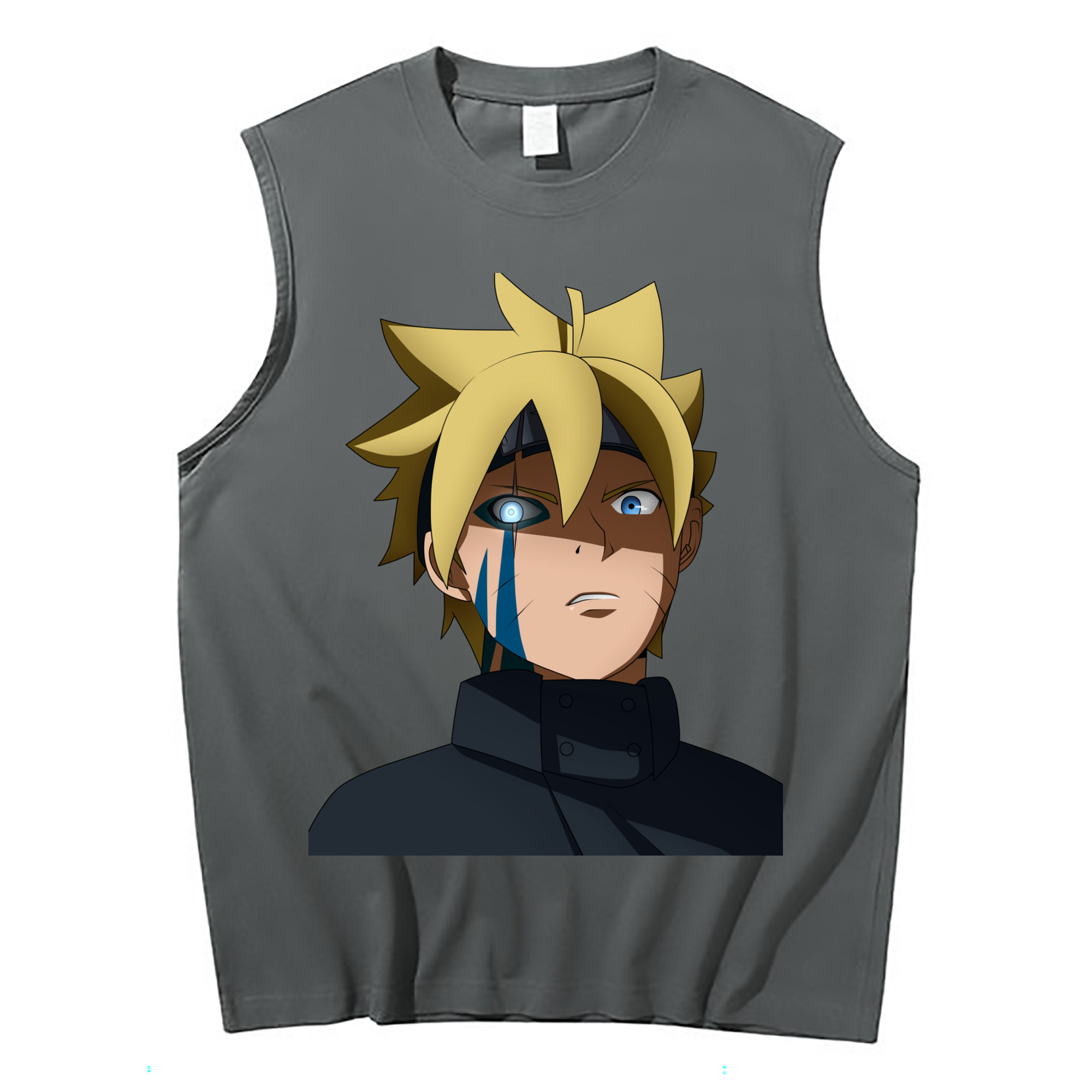 （画像用） NARUTO -ナルト- うずまき ボルト Uzumaki Boruto コットン100％タンクトップ（フロントプリント）